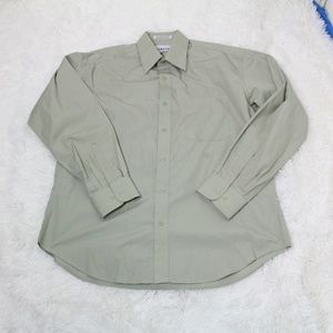 modena shirt button down size 16 1/2 ligh green